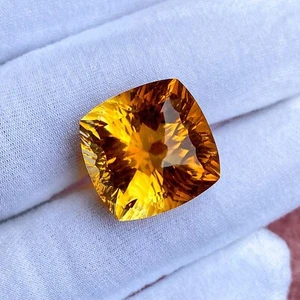 27.00 Ct. Natural Citrine Cushion Concave Cut Loose Gemstone For Making Jewelry - Picture 1 of 4