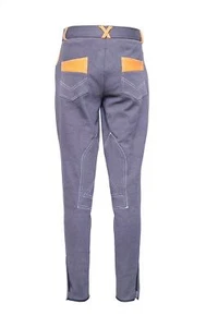 Ladies Performance Diesel Women Horse Riding Jodhpurs Grey/Orange 24''-34'' - Picture 1 of 5