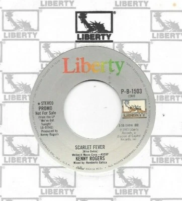 KENNY ROGERS * 45 * Scarlet Fever * 1983 * DJ PROMO * MINT UNPLAYED * Vinyl USA - Image 1 of 2