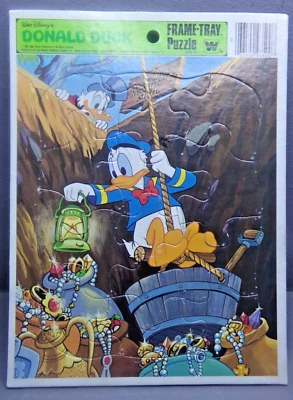 WHITMAN WALT DISNEY 'S DONALD DUCK FRAME TRAY PUZZLE4510C-33  MCDUCKS MINE - Image 1 of 2