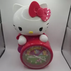 "Reloj despertador Sanrio Hello Kitty 2013 8"" difícil de encontrar funcionando" - Imagen 1 de 5