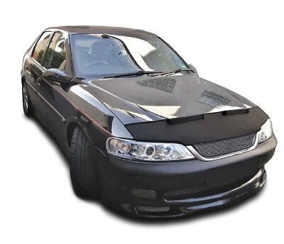 Toro Negro Haubenbra Apto para Opel Vectra B Bj.96-03 Car Sostén Carbono Óptica - Imagen 1 de 4