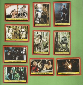 #D197.   #2.  LOT OF TEN (10)  1983 STAR WARS  RETURN OF THE JEDI SCANLENS CARDS