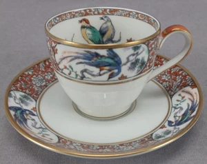 Theodore Haviland Limoges Paris Retailer Bird of India Demitasse Cup & Saucer - Picture 1 of 12