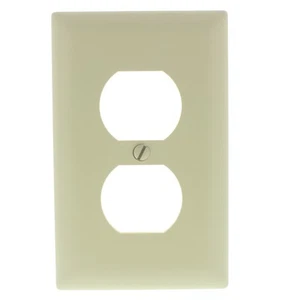 Pass & Seymour TP8-I Elfenbein 1-Gang Duplex Steckdose unzerbrechlich Wandplatte Abdeckung - Bild 1 von 6