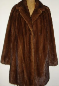 Mahogany Mink Fur Jacket Size 6-8 FREE SHIPPING Craft Cutter only - Picture 1 of 10