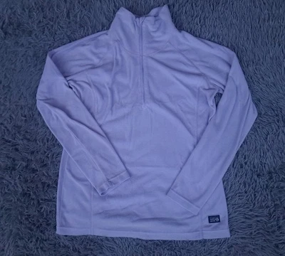 Mountain Hardware Fleece Pullover Womens Large Purple Lilac 1/4 Zip Outdoor - Imagem 1 de 4