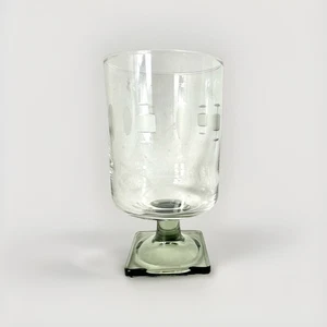 60-70er Jahre Federal Glas Nordic Midnight Square Midcentury Trinkglas - Bild 1 von 3