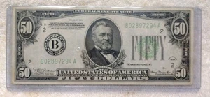 NICE! 1934 New York $50 Fifty Dollar Bill "B02897294A" VG Cond! LOOK!! - Picture 1 of 15