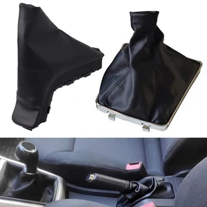 Leather Boot Cover Set for Gear Shift Knob and Handbrake For Opel Astra H - Picture 1 of 8