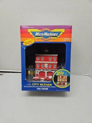 Vintage 89-90 Galoob Micro Machines Light Up Fire Station City Scene 6468 Sealed - Image 1 of 4