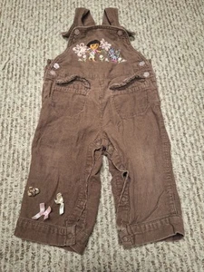 Dora The Explorer Nick Jr Overalls Corduroy Y2K Cartoon Tv Movie Embroider VTG - Picture 1 of 8