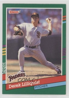 1991 Donruss Derek Lilliquist (6 Purple Stripes on Right Border) #570 - Image 1 of 2