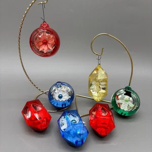 Jewelbrite Weihnachtsschmuck Vintage Kunststoff Diorama Set 7 Mid Century Retro - Bild 1 von 9