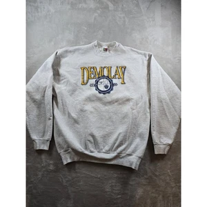 Vintage Sweatshirt Mens XL Gray DeMolay Crewneck Pullover Made In USA *Read - Picture 1 of 10