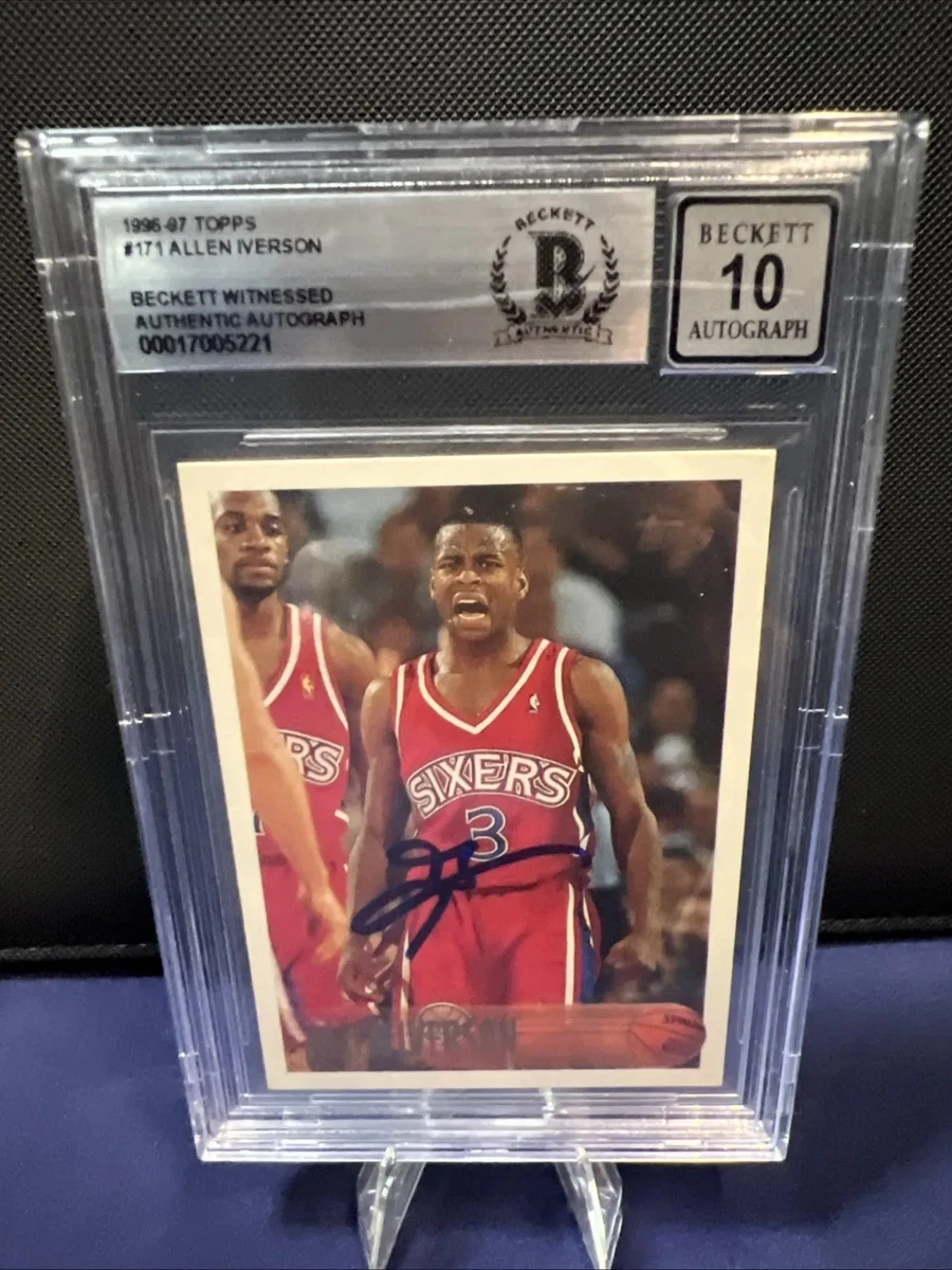 Topps Allen Iverson 10 Graded Basketball Sports Trading Cards