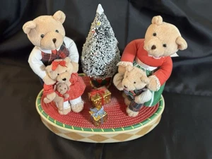 Decoración de Navidad Avon "A Beary Merry Holiday", Osos de Celebración, Música, Movimiento - Imagen 1 de 6