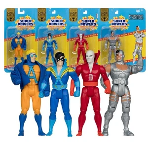 DC Super Powers McFarlane Set 4 Gold Label Cyborg, Deadman & Animal Wave 11 New - Picture 1 of 3
