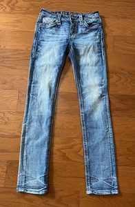Rock Revival Yui Damen Mid Rise Straight Jeans 27 (28,5x32) Top Zustand - Bild 1 von 8