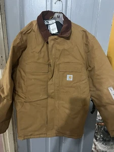 Carhartt Duck Traditional Coat Quilt Lined Chore Barn Jacket Brown Gr. XL Reg. - Bild 1 von 11