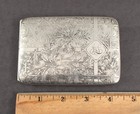 Antique Victorian Hand-Engraved Sterling Silver Monogrammed Cigarette Case, NR