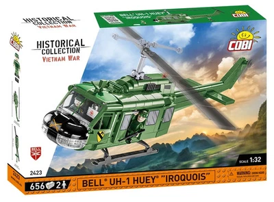 Campana COBI UH-1 Huey Iroquois # 2423/656 Piezas/2 Hombres/Guerra de Vietnam Histórica Foto 1 de 4