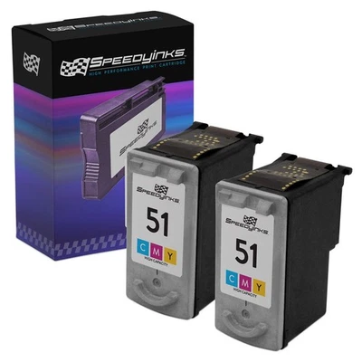 2pk Reman CL51 CL-51 for Canon Color Ink Cartridge MP150 MP160 MP460 MX300 MX310 - Image 1 of 4