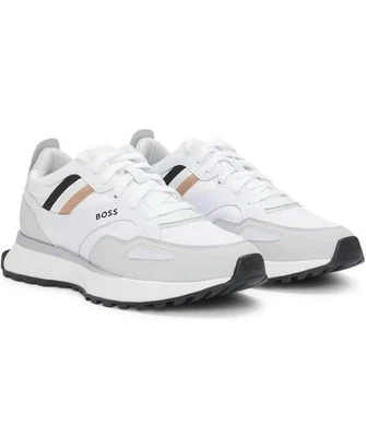 Мужские кроссовки Hugo Boss JONAH_RUNN_MX_N на шнуровке белые туфли - размер 11 США - коробка - Изображение 1 из 3