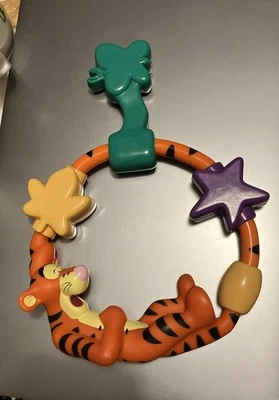 Vintage 90s Disney Fisher Price Tigger  Baby Rattle Teething Ring - Image 1 of 4