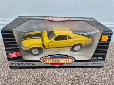1/18 Ertl Classico 1970 Ford Boss 302 MUSTANG Modellino Auto IN Originale Box - Immagine 1 di 4