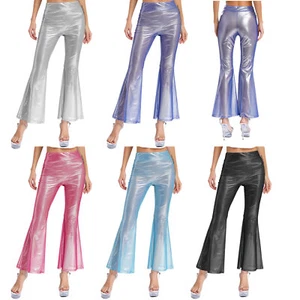Women Pants Dance Trousers Slim Fit Nightwear Adult Clubwear Bell Pants Party - Picture 1 of 58