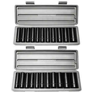 XtremepowerUS 24PC 1/2" DR Drive Deep Impact Socket Set Metric MM and SAE
