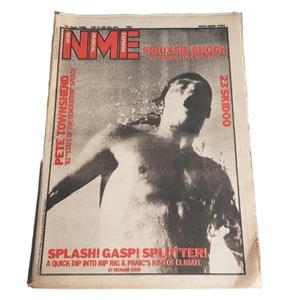 NME Souxsie Pete Townsend Jim Morrison RIP RIG PANIC 12th June 1982 - Imagen 1 de 5