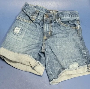 Genuine Kids From OshKosh Girls Size 5T Cuffed Shorts adjustable Waist - Picture 1 of 7