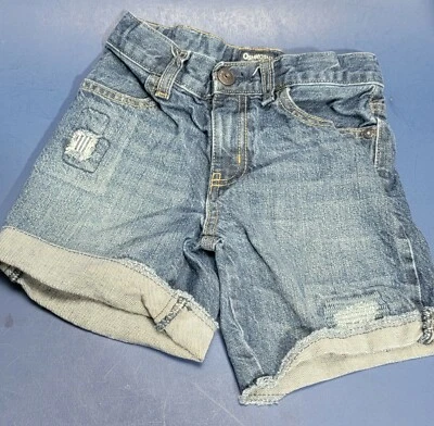 Genuine Kids From OshKosh Girls Size 5T Cuffed Shorts adjustable Waist  - Image 1 of 4