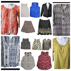 Bundle Lot 14 Women M Career Casual MIX LOT 11 Sheer Top Blous 1 Blazer 2 Skirt - Picture 1 of 23
