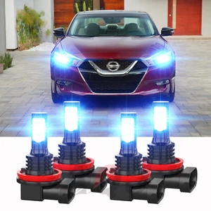 For Volvo XC90 2016-2022 4x 8000K Blue LED Headlight Hi&Low Beam Kit Bulb - Picture 1 of 10