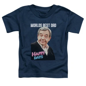 Happy Days Toddler T-Shirt Worlds Best Dad Navy Tee - Picture 1 of 1