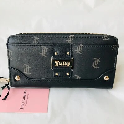 JUICY COUTURE Y2Cute Gran Cremallera Alrededor Bolsillo Exterior Regaliz Foto 1 de 4
