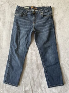 KUT From The Kloth Bardot Crop Jeans Women's 6 Blue Dark Denim Skinny Boyfriend - Picture 1 of 10