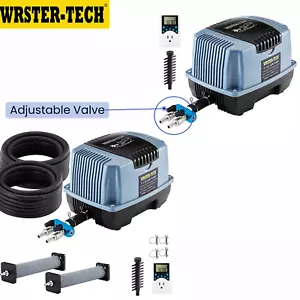 Koi Pond Air Pump Septic Aerator Adjustable Value Timer for Pond 10000-20000 Gal - Picture 1 of 18