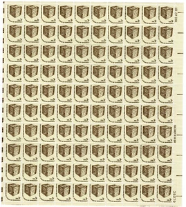 Scott #1584 Ballot Box Free Ballot Shiny Gum Sheet of 100 Stamps - MNH P#38279 - Picture 1 of 2