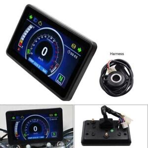 Motorbike LCD Display Speedometer Odometer Tachometer Speed Fuel Meter Gauge Kit