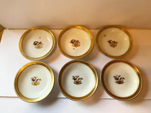 6 Royal Copenhagen Obstschalen goldener Korb 5" mit Rand 595 10519 - Bild 1 von 6