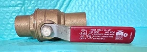 Válvula de cierre Mueller B&K 1" para LP Gas 150 WSP 600 WOG latón rojo palanca R858 - Imagen 1 de 6