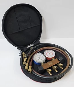 CPS Airefrig Pro-Set Workingmans Manifold Gauges Hoses R134a R22 R404A - Picture 1 of 7