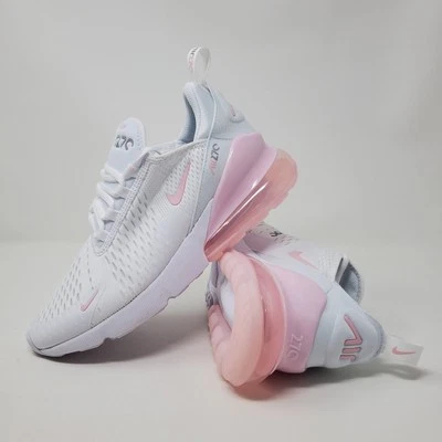 耐克 Air Max 270 (GS) 尺码 6.5Y 白色/粉红色 泡沫-Lt 烟灰色 943345-122 — 第 1/4 张图片