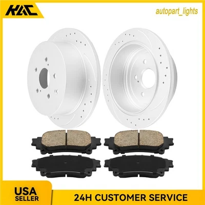 For Lexus RX350 2010-15 Rear Disc Rotors + Ceramic Brake Pads 31544 D1391 - Image 1 of 4