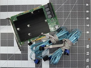 LSI 9300-16i 16 Port 12Gbps SAS 3 HBA ZFS IT-Mode TrueNAS UnRAID with cables - Picture 1 of 3