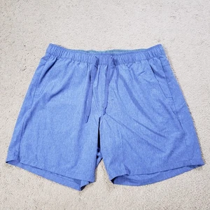 Eddie Bauer Pull-On Shorts Men XL Blue 4-Way Stretch UPF 50 Quick Dry Woven Tech - Picture 1 of 9
